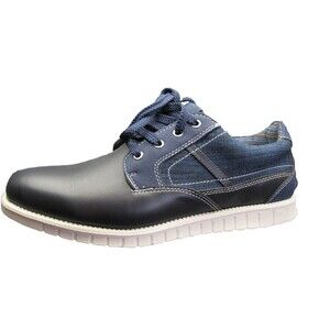 Brix Men’s Navy Blue Casual Shoes 7.5 NIB Lace‑Up Comfort Sneaker‑Style Oxford